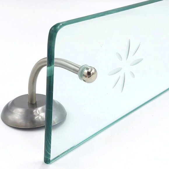 IKEA LILLHOLMEN Glass Wall Shelf With Brushed Aluminum Mounts-400.741.69 - Picture 3 of 10